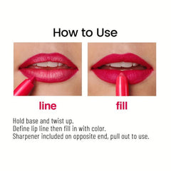 12 Colors Lip Liner Pen Waterproof Matte Finish Smudge Proof Matte Lipstick Pen
