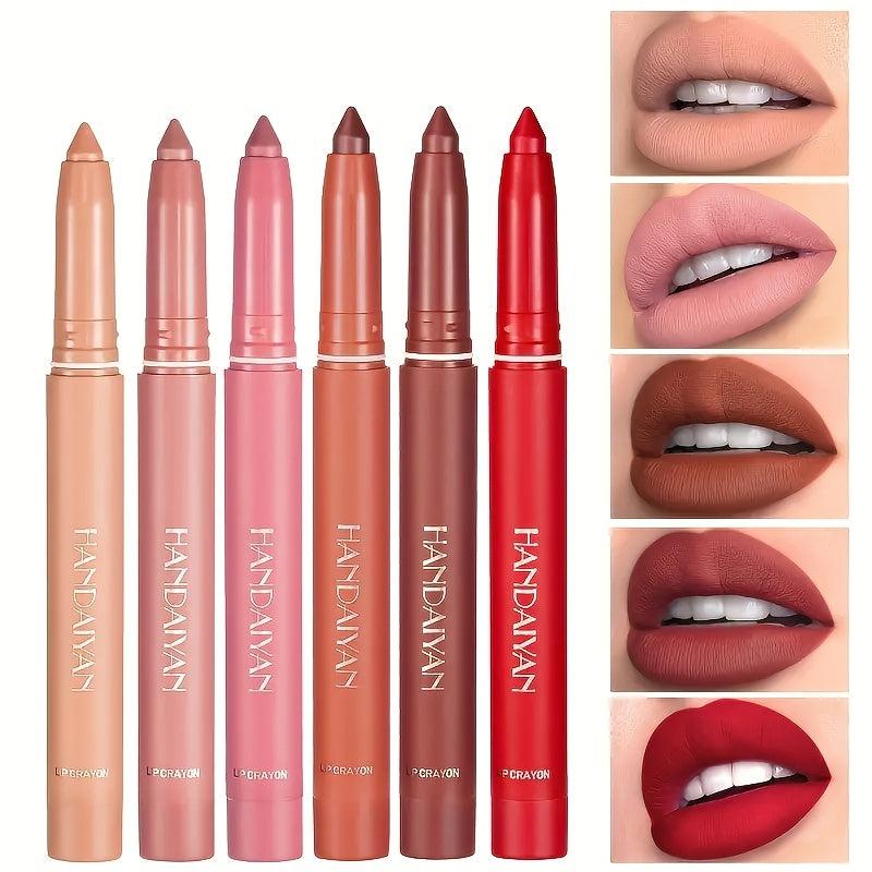 12 Colors Lip Liner Pen Waterproof Matte Finish Smudge Proof Matte Lipstick Pen