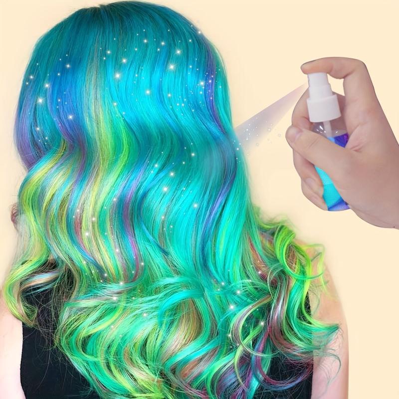 Y2K Halloween Party Hair Coloring Spray - Glitter Hairdressing Spray