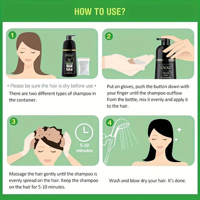 Temporary Hair Dye Shampoo for Natural Hair, Men Women