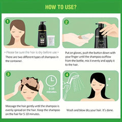 Temporary Hair Dye Shampoo for Natural Hair, Men Women