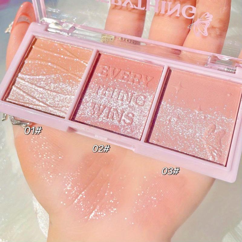 Pearlescent Blush Eye Shadow Highlighter Shimmer Nude Makeup