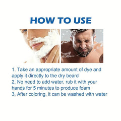 Men's Beard Dyeing Cream Darkening Wash