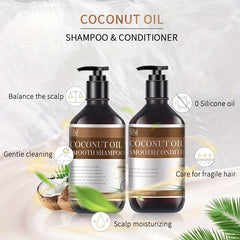 Coconut Shampoo & Conditioner 500ml Hair Care for Women & Men