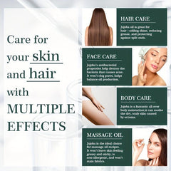 Organic Jojoba 100% Pure Moisturizing Oil for Hair