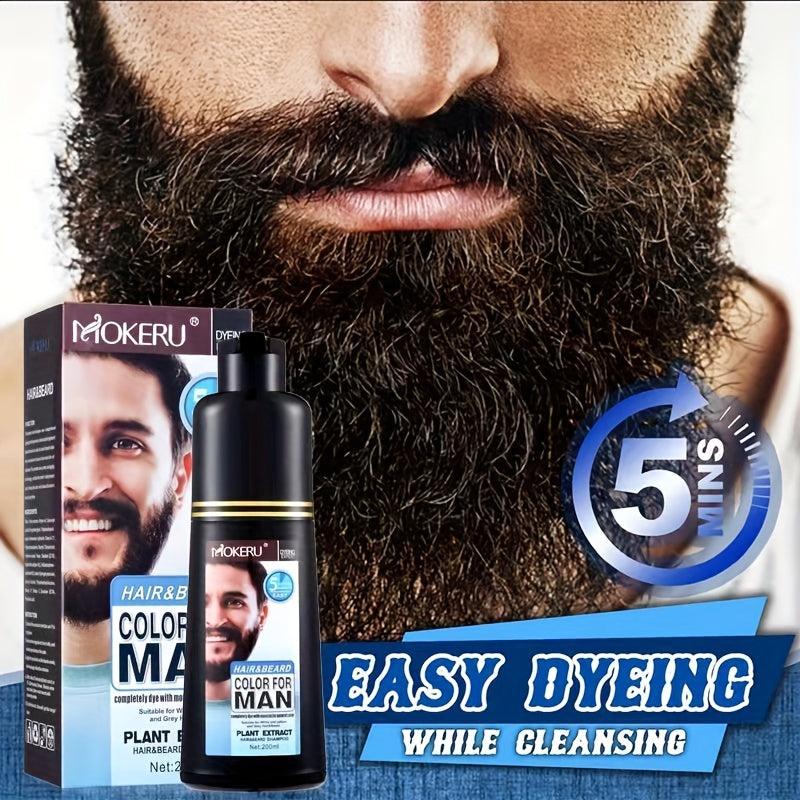 Hair Beard Dye Cream Shampoo for Men