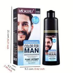 Hair Beard Dye Cream Shampoo for Men