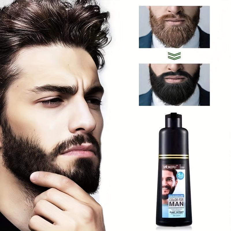 Hair Beard Dye Cream Shampoo for Men