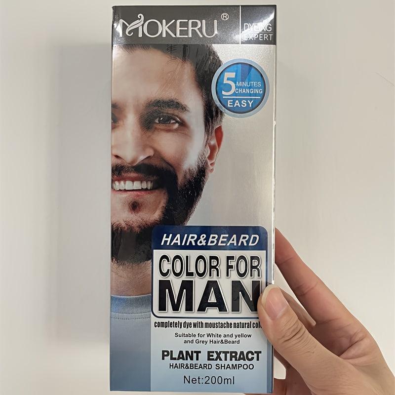 Hair Beard Dye Cream Shampoo for Men