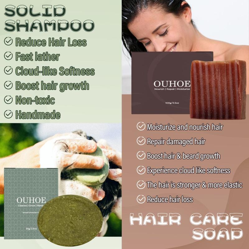 Solid Shampoo Hair Soap for Moisturizing and Repairing Damaged Hair