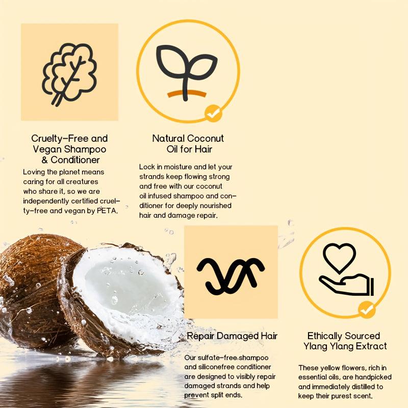 Coconut & Ylang Flowers Repair Shampoo And Conditioner Set