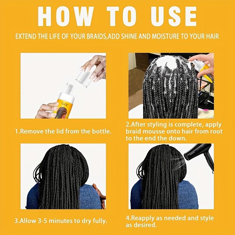 Extra Hold Braid Foam for Locs Twists Braids 4C Hair