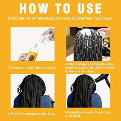 Extra Hold Braid Foam for Locs Twists Braids 4C Hair