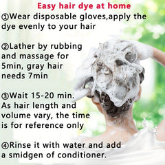 200ml Natural Wine Red Dark Brown Hair Dye Cream