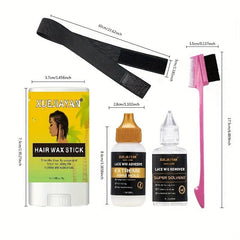 Lace Wig Styling Tools Set with Adhesive Remover and Hair Wax Stick