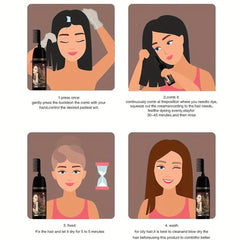 Argan Hair Dye Shampoo With Comb for Men and Women