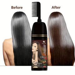 Argan Hair Dye Shampoo With Comb for Men and Women