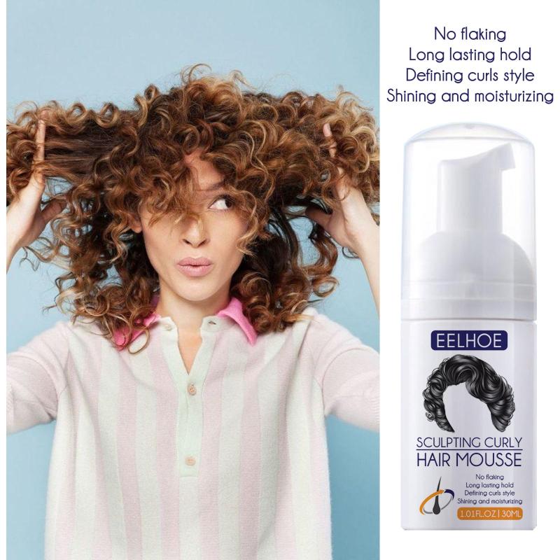 Portable Elastin Hair Mousse for Curly Hair
