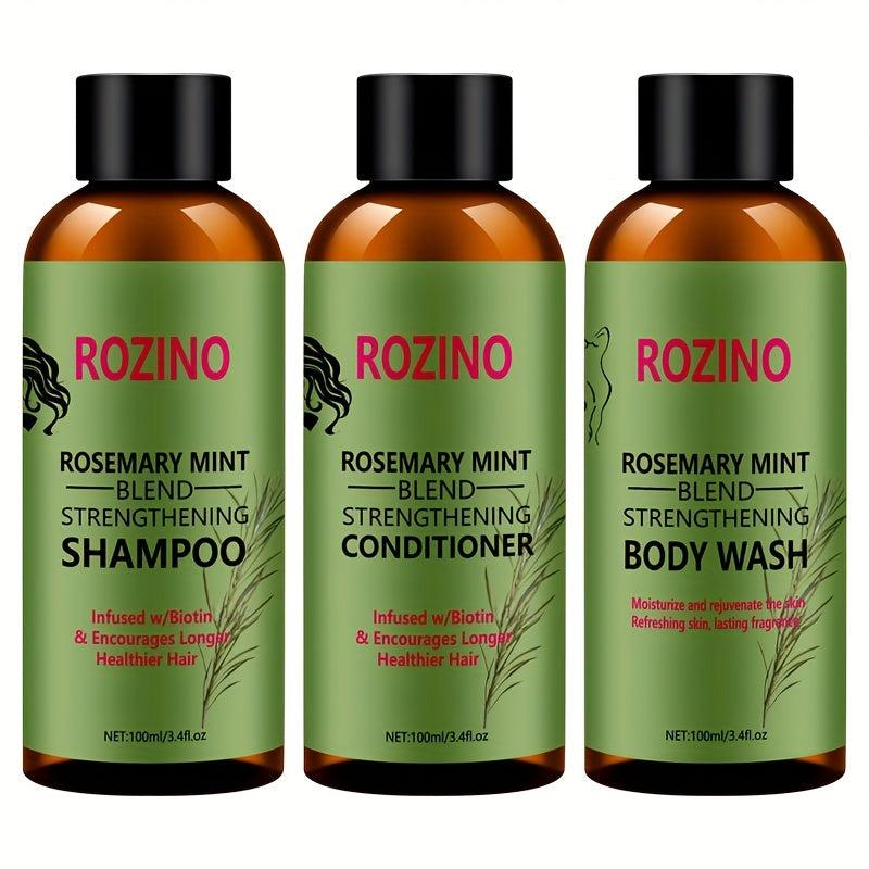 Rosemary Mint Hair Care Set for Cleansing, Balancing, and Moisturizing