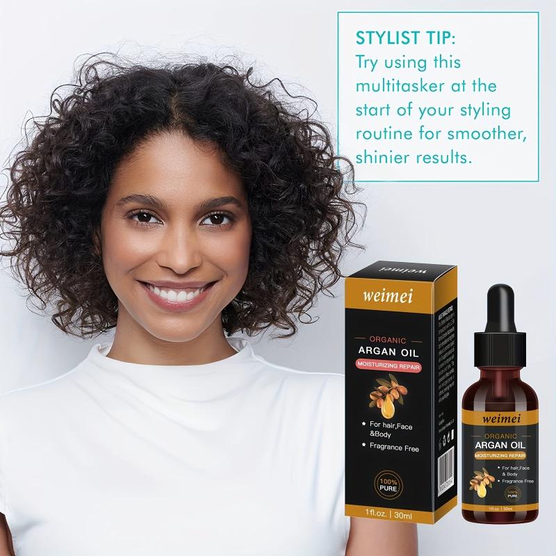 30ml Organic Argan Hair Essential - Repairs Dryness, Split Ends, Moisturizes