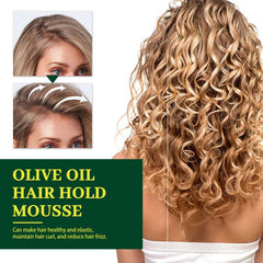 Olive Hair Styling Mousse for Curls & Smooth Hair