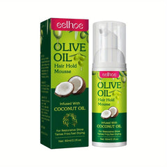 Olive Hair Styling Mousse for Curls & Smooth Hair