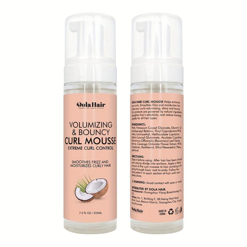 Coconut Hibiscus Curl Mousse with Shea Butter Frizz Control Hair Styling Mousse