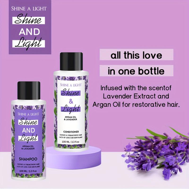 Argan & Lavender Extract Shampoo & Conditioner Set, 3 Oz, 2 Count