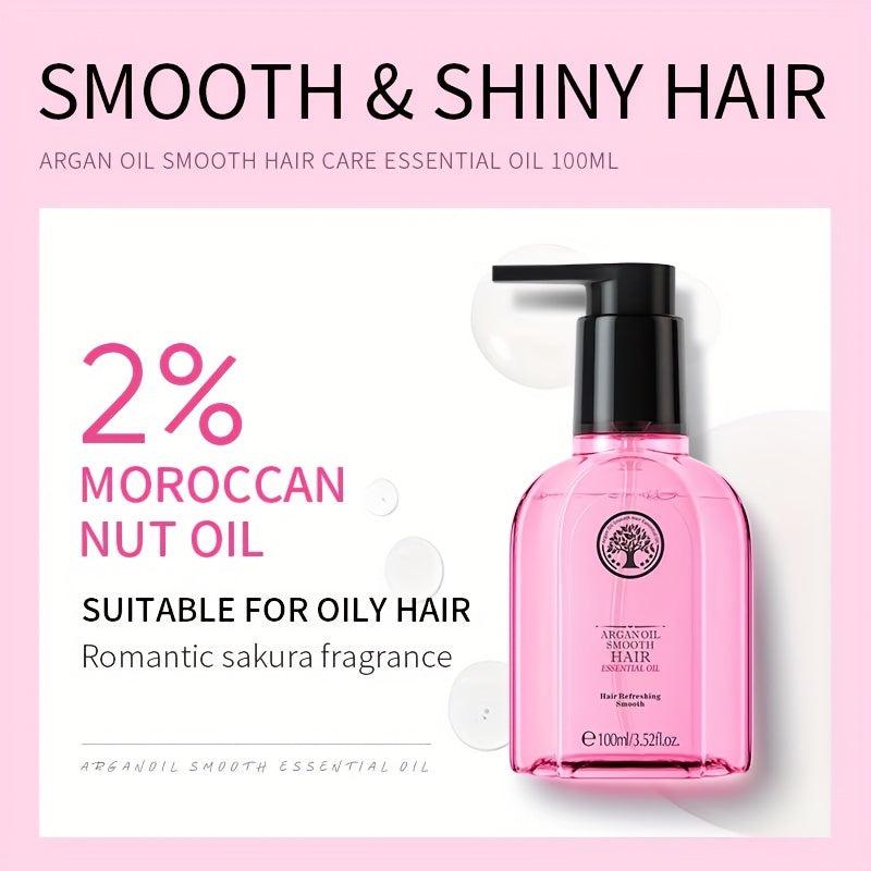 100ml Morocco Argan Hair Essential Sakura Hair Serum Repair Split Ends