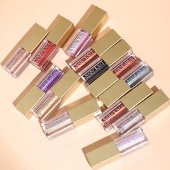 12-Piece Liquid Eyeshadow Set Matte Glitter Eyeliner Pen Metallic Waterproof