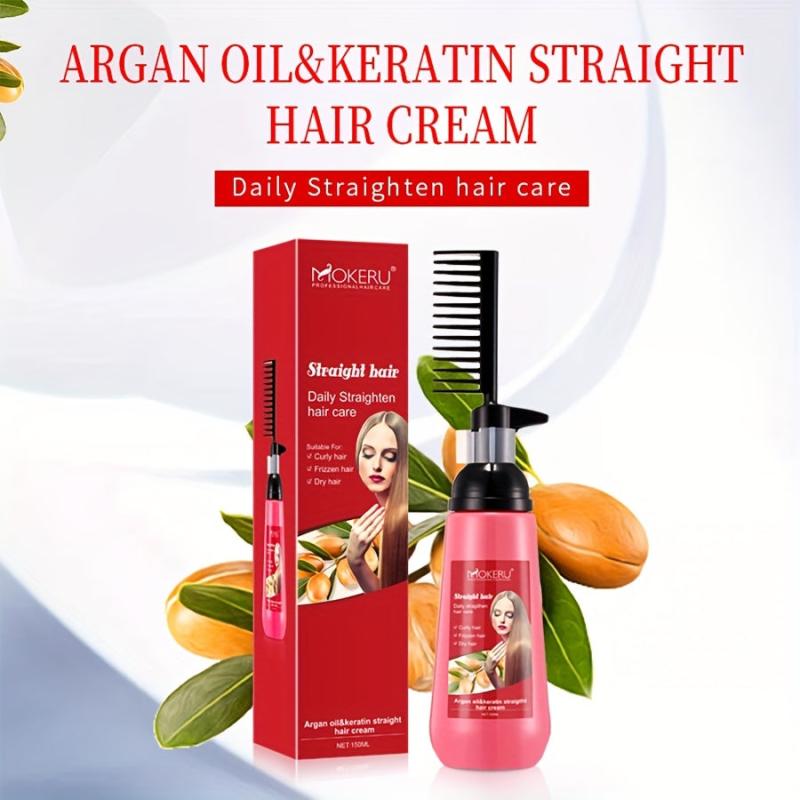 Keratin Corrective Cream Straight Hair Cream with Argan and Keratin