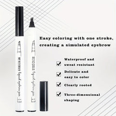 Slender Head Eyebrow Pencil, Easy Application, 4 Colors
