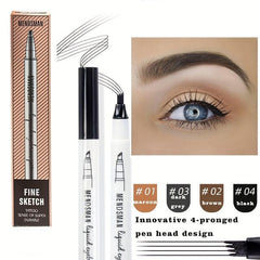 Slender Head Eyebrow Pencil, Easy Application, 4 Colors