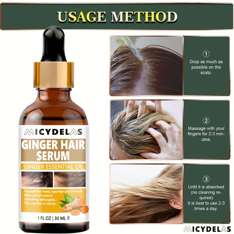 30ml Ginger Hair Serum for Thicker-Looking Hair