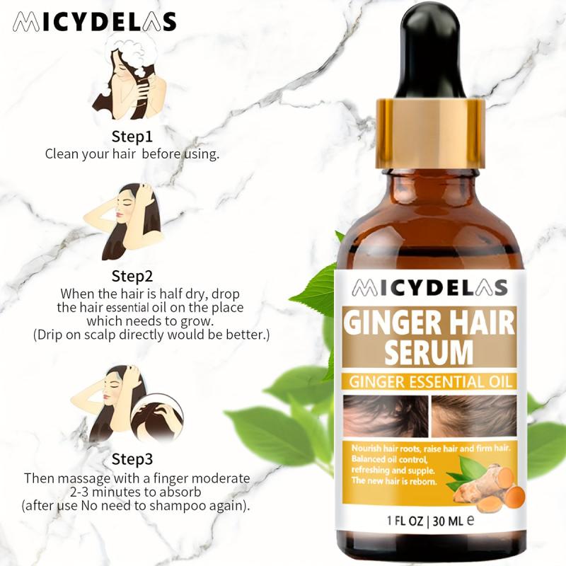 30ml Ginger Hair Serum for Thicker-Looking Hair