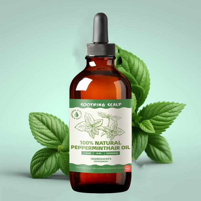 Natural Peppermint Hair Plant Extract for Soothing Scalp & Hair