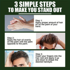 Men's Anti Frizz Hair Styling Cream for Natural Fluffy Hair