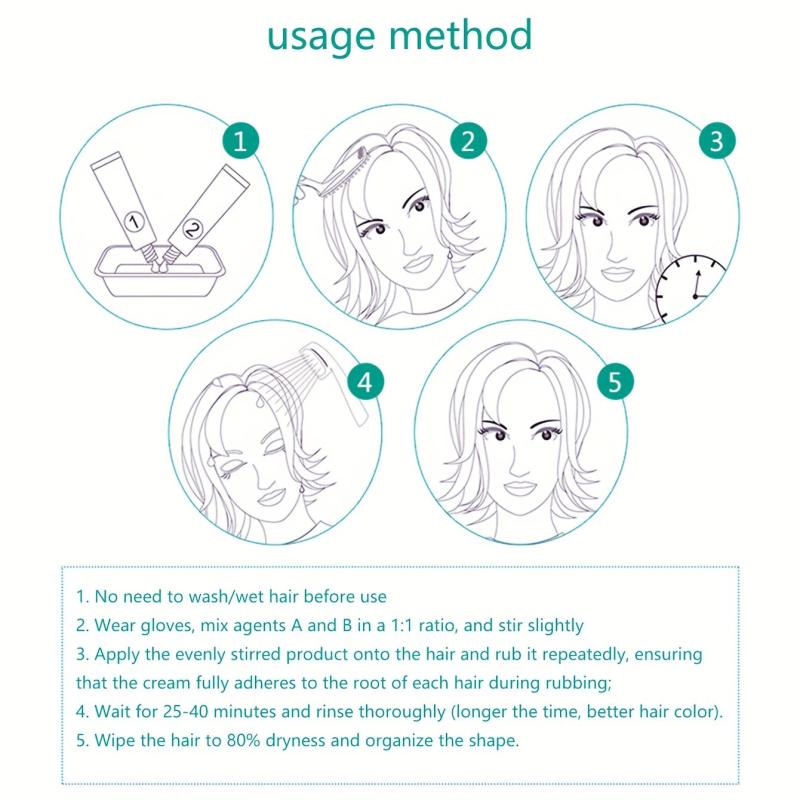 Plant-Based Hair Dye Cream for Halloween DIY Hair Coloring