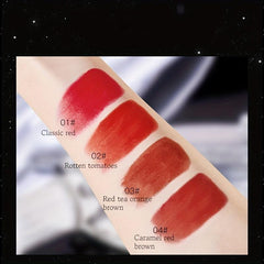 4 Pcs Lipstick Set Matte Finish Red Tone Long Lasting Birthday Gift Women