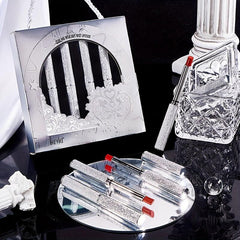 4 Pcs Lipstick Set Matte Finish Red Tone Long Lasting Birthday Gift Women