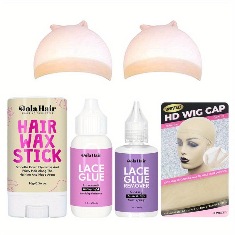 Waterproof Lace Wig Glue Set with Tools & Hair Wax Stick