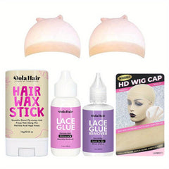Waterproof Lace Wig Glue Set with Tools & Hair Wax Stick