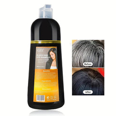 GZE Hair Dye Shampoo Instant 3 In 1 100 Grey Coverage Herbal Ingredients