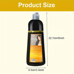 GZE Hair Dye Shampoo Instant 3 In 1 100 Grey Coverage Herbal Ingredients
