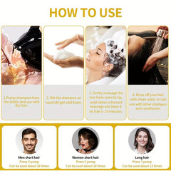 GZE Hair Dye Shampoo Instant 3 In 1 100 Grey Coverage Herbal Ingredients
