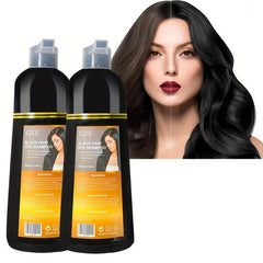 GZE Hair Dye Shampoo Instant 3 In 1 100 Grey Coverage Herbal Ingredients