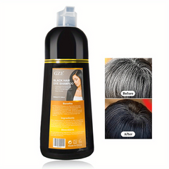 GZE Hair Dye Shampoo Instant 3 In 1 100 Grey Coverage Herbal Ingredients