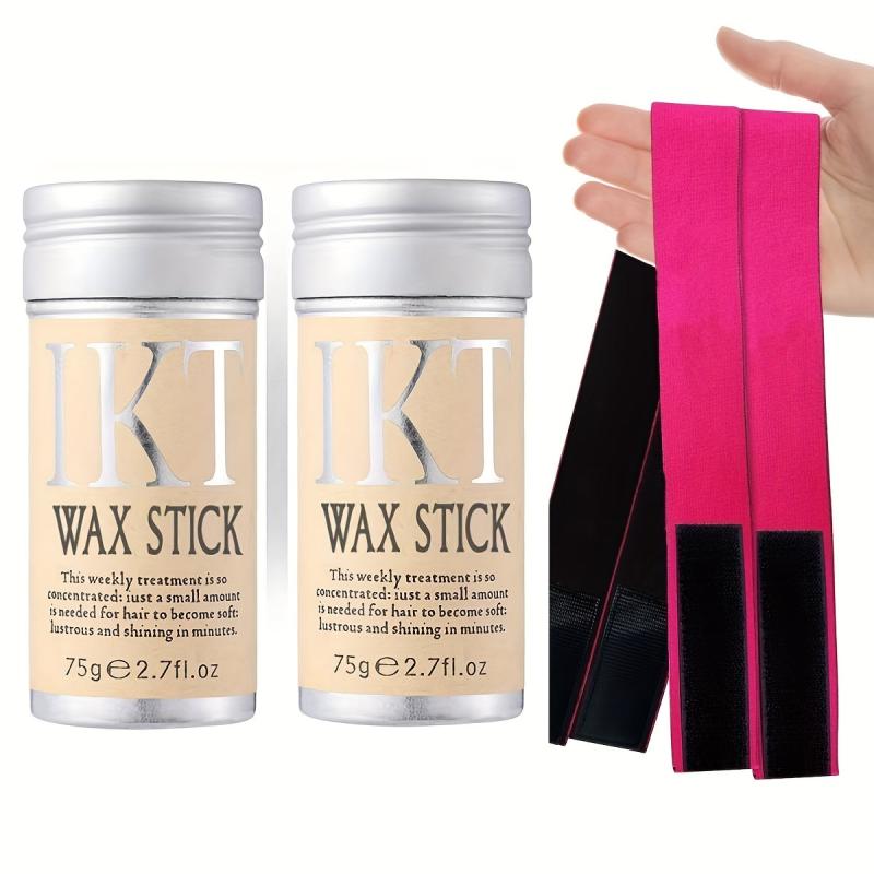 Hair Styling Kit: Wax Stick, Edge Control, Lace Melt Tape, HD Wig Cap, Wig Glue