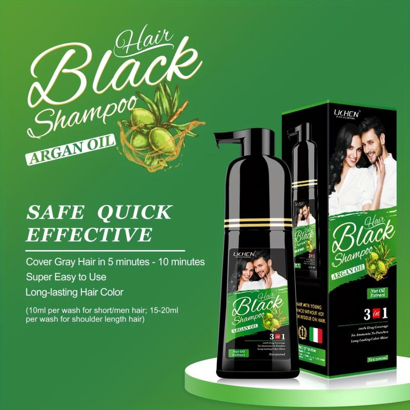 Organic Fast Hair Dye Shampoo Darkening Hair Men Women