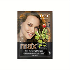 10pcs Herbal Hair Shampoo 3 in 1 Hair Dye for Gray Coverage Natural Hair